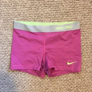 Purple Nike Pro Spandex
